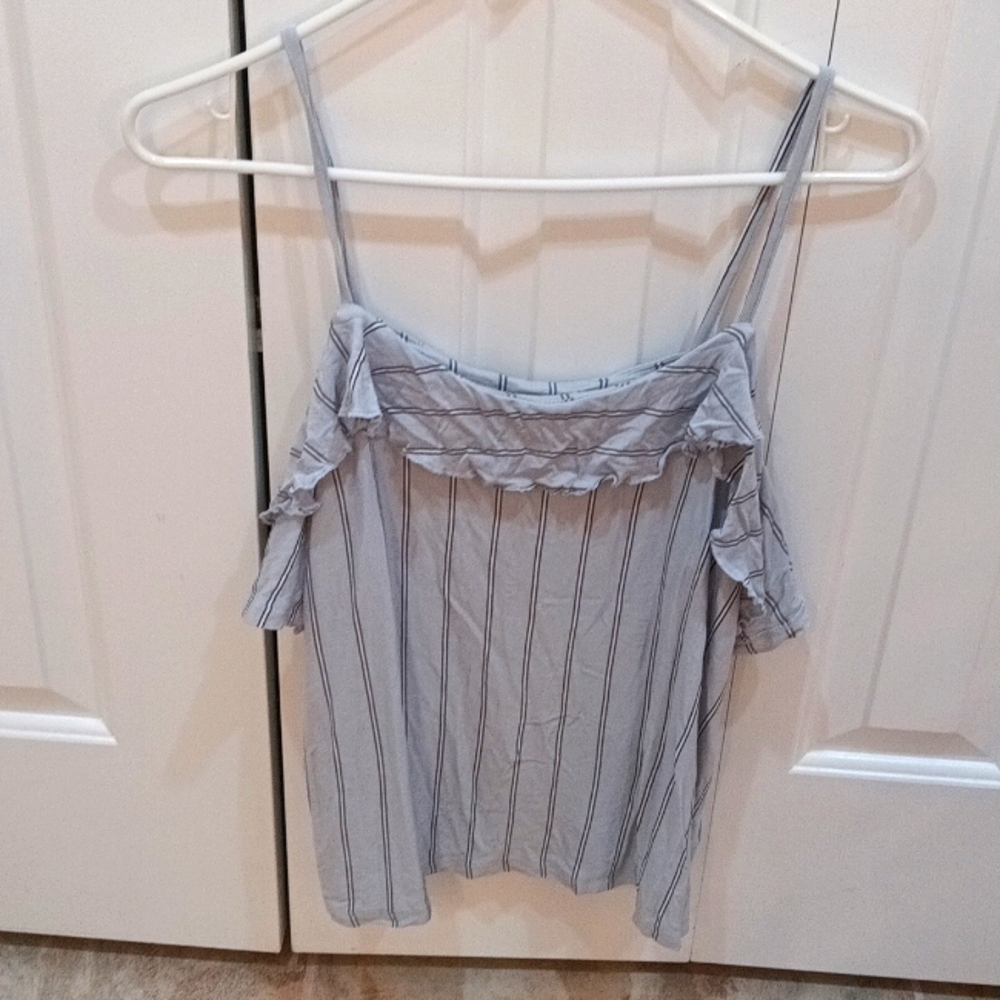 American Eagle blue striped top